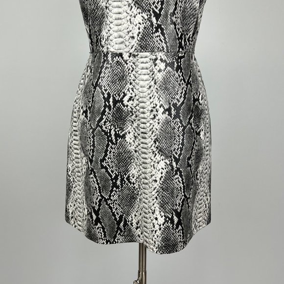 French Connection Womens Elias Reptile Dress Gray Snake Print Sleeveless size 12 - Picture 5 of 14